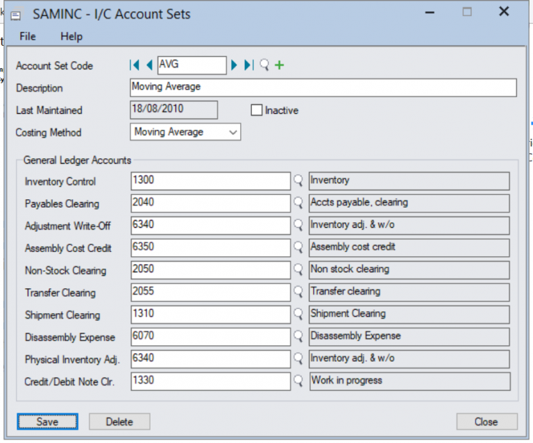 Sage 300 Account Sets Sage 300 ERP